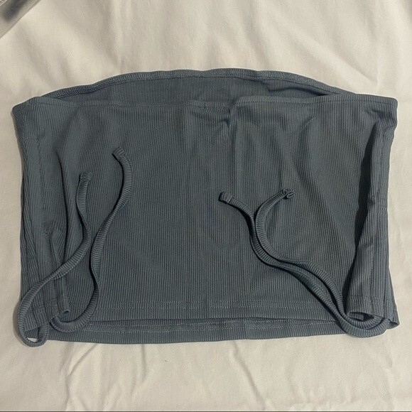 SHEIN Solid Drawstring Side Crop Tube Top-SIZE XL - Picture 4 of 5